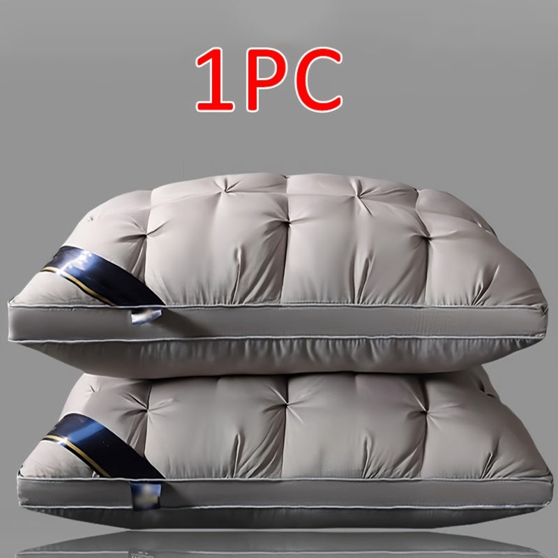 5-Star Hotel Quality Pillow, 48.26x73.66 cm - Deep Sleep Neck Support, Non-Collapse High Pillow Core for All Seasons, Hypoallergenic Polyester Cover, Machine Washable Suitable for Family Bedrooms and RV Bedrooms RV Bedding
