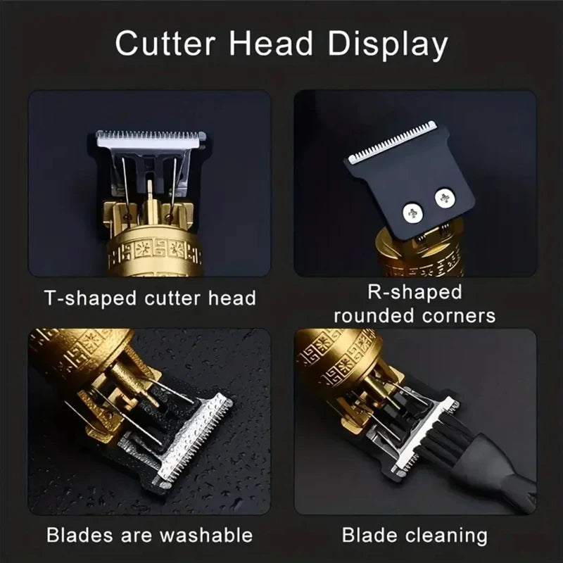 Professional Hair Clipper for Men T9 Electric Hair Cutting Machine Hair Cut Remover Barber Shaver Rechargeable Hair Trimmer
