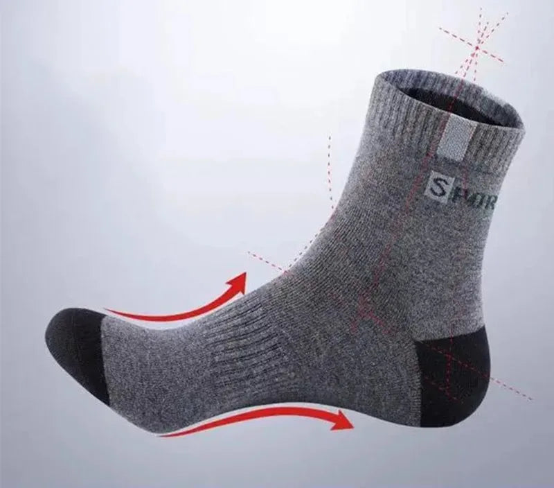 10pairs Breathable Cotton Sports Stockings Men Bamboo Fiber Autumn and Winter Men Socks Sweat Absorption Deodorant Business Sox