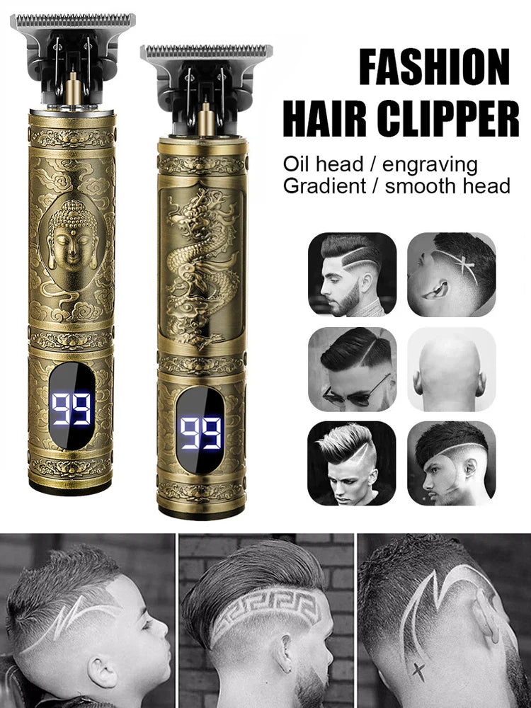 Professional Hair Clipper for Men T9 Electric Hair Cutting Machine Hair Cut Remover Barber Shaver Rechargeable Hair Trimmer